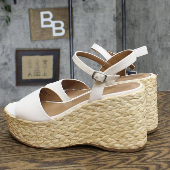 Universal Thread Alisha Platform Wedge Heels with Memory Foam Insole White 9.5M - Picture 2 of 10